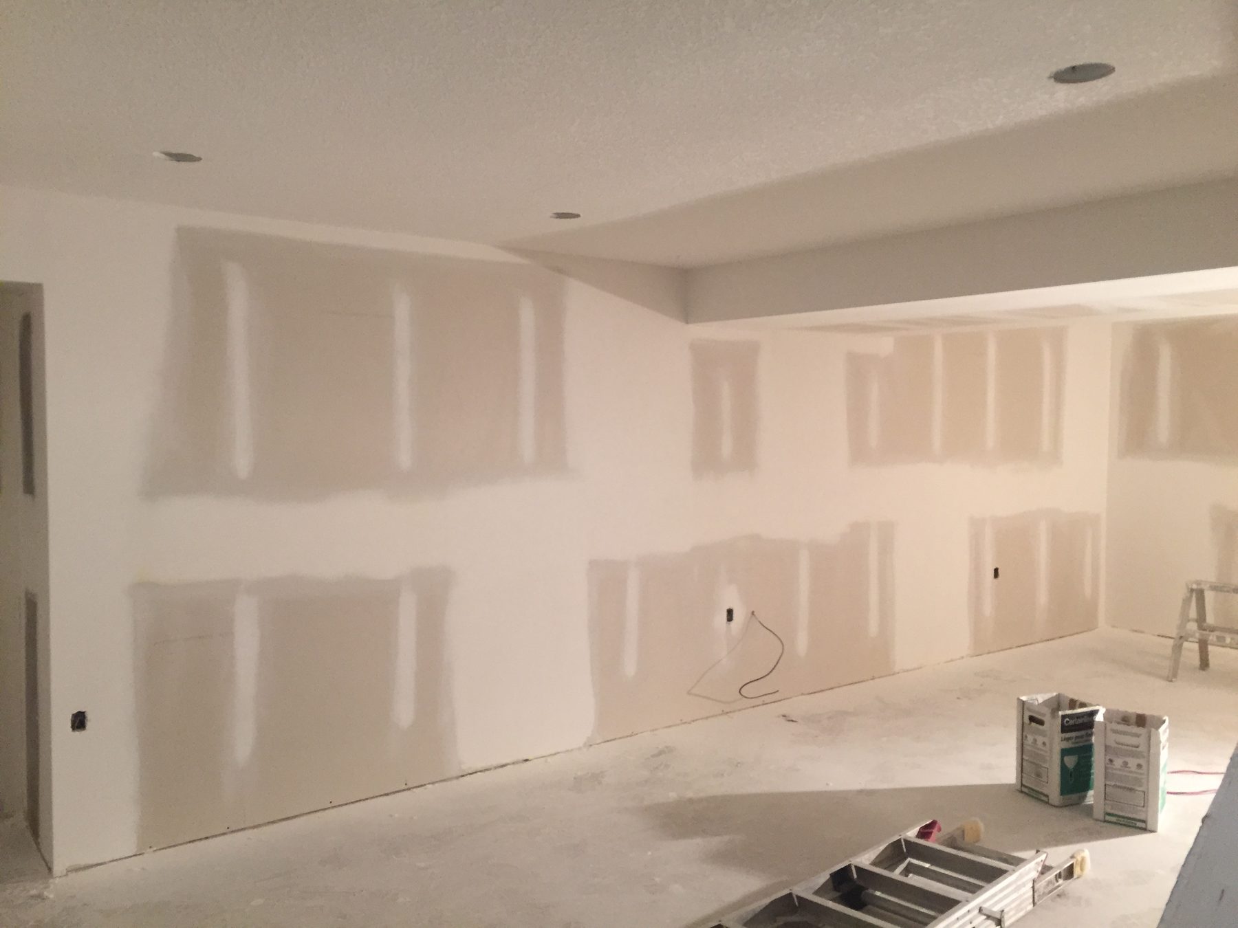 Basement development at the drywall stage